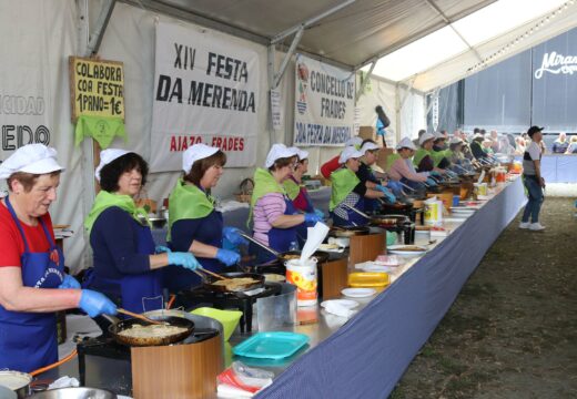 A XV Festa da Merenda de Aiazo (Frades) repartirá de balde máis de 1.700 tortillas de masa este domingo 10 de abril